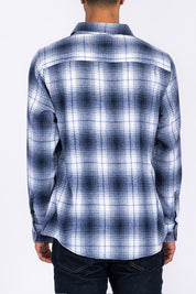 Men's Regular Fit Checker Plaid Flannel Shirt