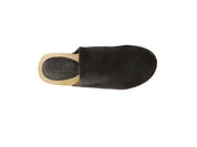 Women's Casual Taupe Suede Clogs with Block Heels