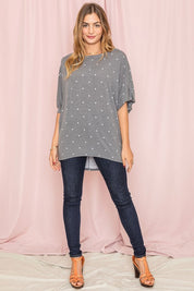 Women's Polka Dot Dolman Tunic