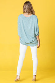 Women's Polka Dot Dolman Tunic