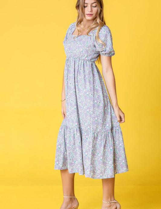 Ditsy Floral Square Neck Sundress