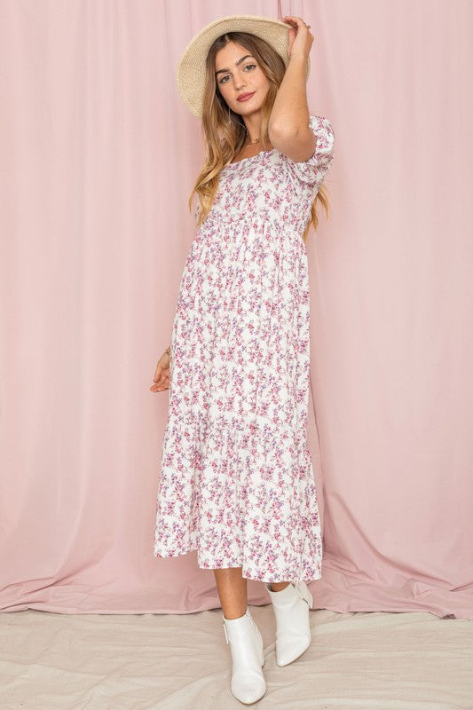 Ditsy Floral Square Neck Sundress