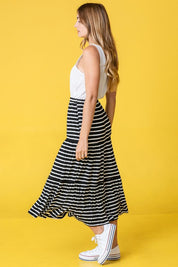 Women's Stripe Maxi Skirt