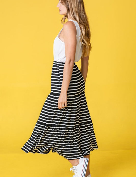 Women's Stripe Maxi Skirt