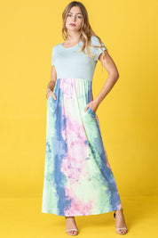 Women's Two Tone Tie Dye Maxi Dress