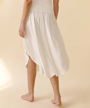 Women's Bamboo Maxi Skirt with Smocked Waist