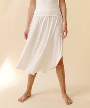 Women's Bamboo Maxi Skirt with Smocked Waist