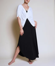 Women's Bamboo Maxi Skirt with Smocked Waist