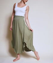 Women's Bamboo Maxi Skirt with Smocked Waist