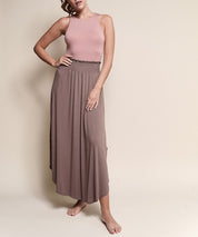 Women's Bamboo Maxi Skirt with Smocked Waist