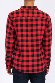 Men's Regular Fit Checker Plaid Flannel Shirt