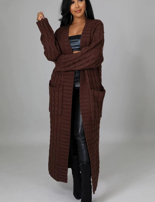 LONG MAXI SWEATER CARDIGAN