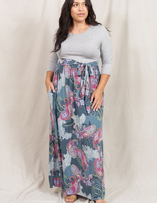 Sash Maxi Dress With Pockets