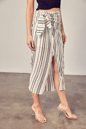 Women's Chic Stripe Overlap Skort