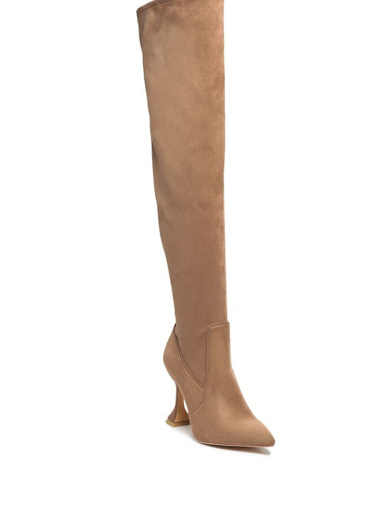 BRANDY OVER THE KNEE HIGH HEELED BOOTS