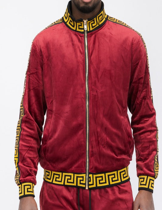 Men's Velour Full Zip Track Jacket