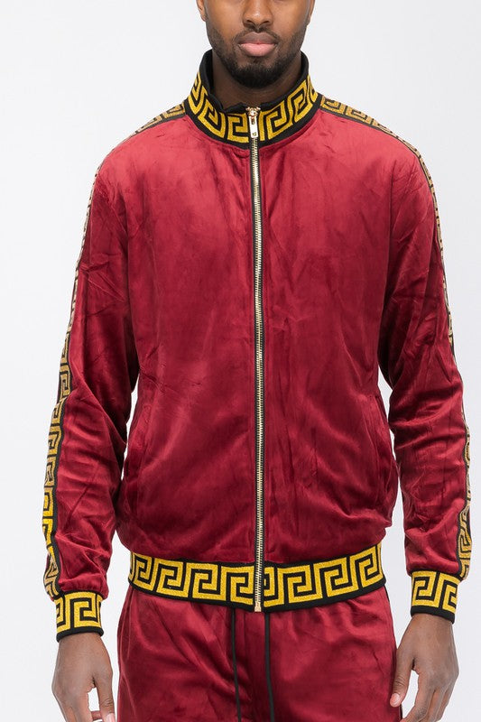 Men's Velour Full Zip Track Jacket