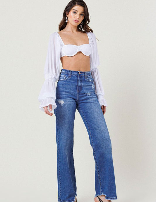 High Rise Wide Leg Jeans