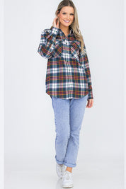 Women's Boyfriend Style Long Sleeve Flannel Shirt