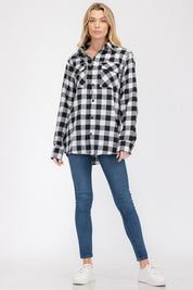 Womens Boyfriend Flannel Shirt S-L ONLY