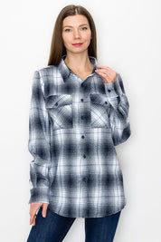 Women's Boyfriend Long Sleeve Flannel Shirt