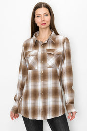 Women's Boyfriend Long Sleeve Flannel Shirt