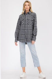 Women's Boyfriend Long Sleeve Flannel Shirt