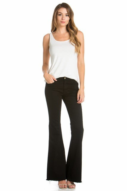 Women's Mid Rise Flare Bell Bottom Jeans