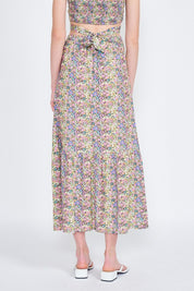 Women's Floral Button-Up Maxi Skirt