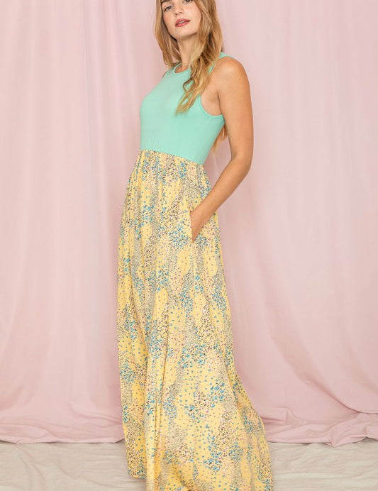 Meadow Floral Print Maxi Dress