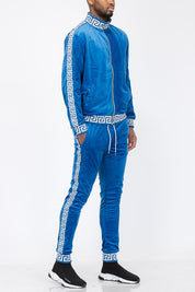 Women's Velour Track Set with Status Print