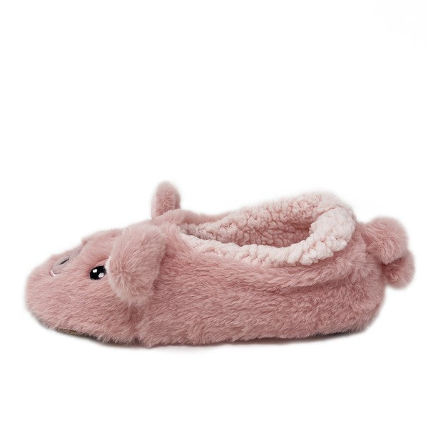 Women's Cozy Fluffy Animal Slippers - Pink