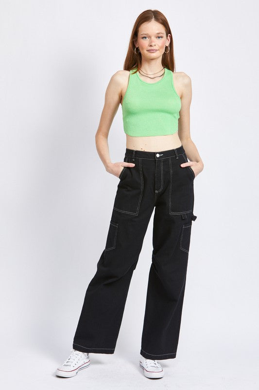 Women's High Rise Cargo Pants for Effortless Style