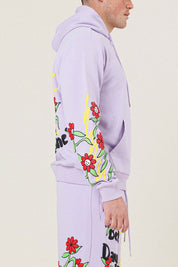 Women's Oversized Flower Graphic Terry Pullover