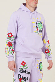 Women's Oversized Flower Graphic Terry Pullover