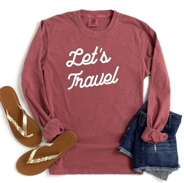 Unisex Long Sleeve Comfort Color Travel Tee
