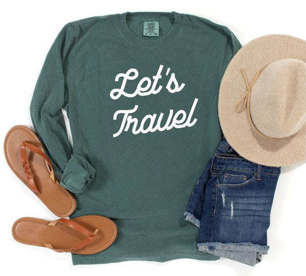 Unisex Long Sleeve Comfort Color Travel Tee