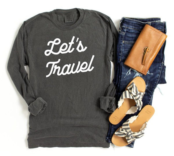 Unisex Long Sleeve Comfort Color Travel Tee