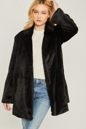 Women's Cozy Woven Teddy Collar Coat