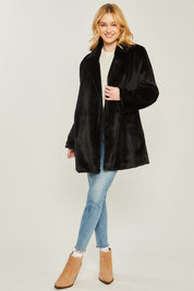 Women's Cozy Woven Teddy Collar Coat