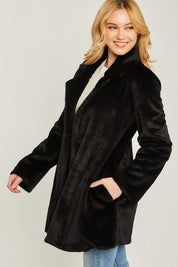 Women's Cozy Woven Teddy Collar Coat