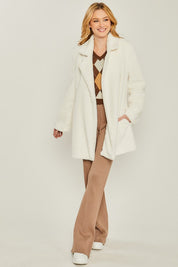 Women's Cozy Woven Teddy Collar Coat