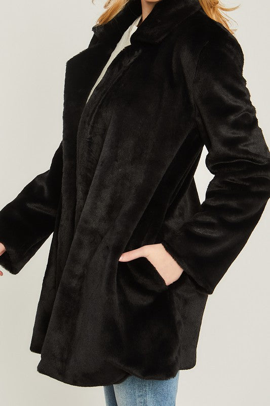 Women's Cozy Woven Teddy Collar Coat