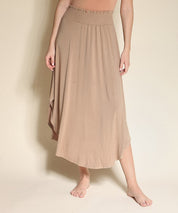 Women's Bamboo Maxi Skirt with Smocked Waist