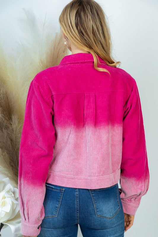 Women's Long Sleeve Ombre Woven Jacket