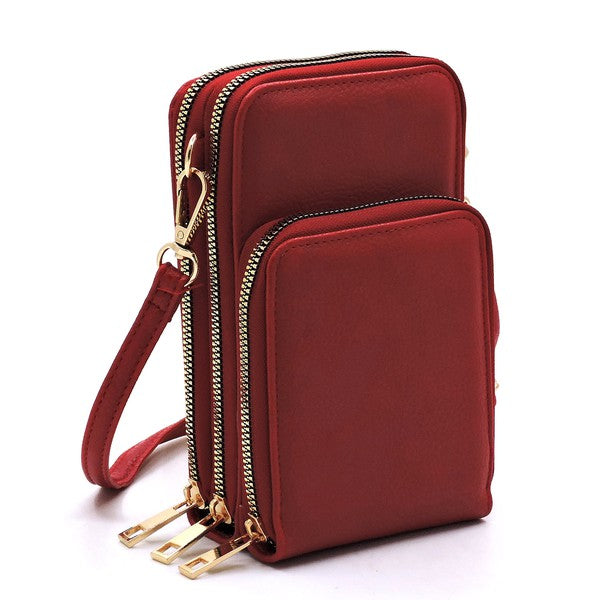 Women's Stylish Faux Leather Crossbody Phone Purse