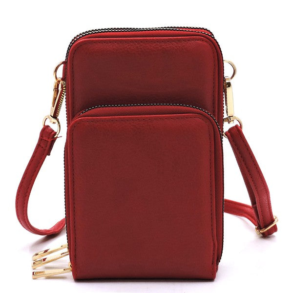 Women's Stylish Faux Leather Crossbody Phone Purse