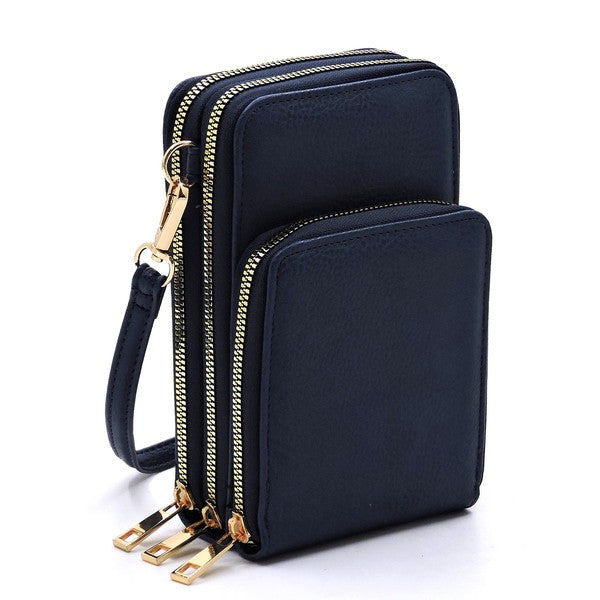 Women's Stylish Faux Leather Crossbody Phone Purse