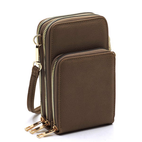 Women's Stylish Faux Leather Crossbody Phone Purse