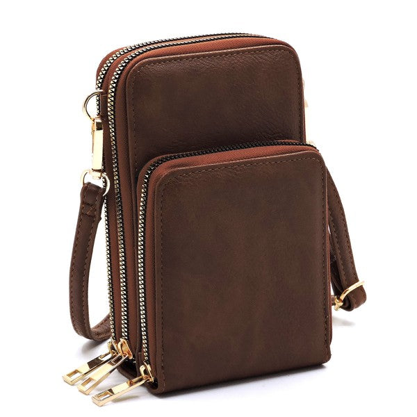 Women's Stylish Faux Leather Crossbody Phone Purse